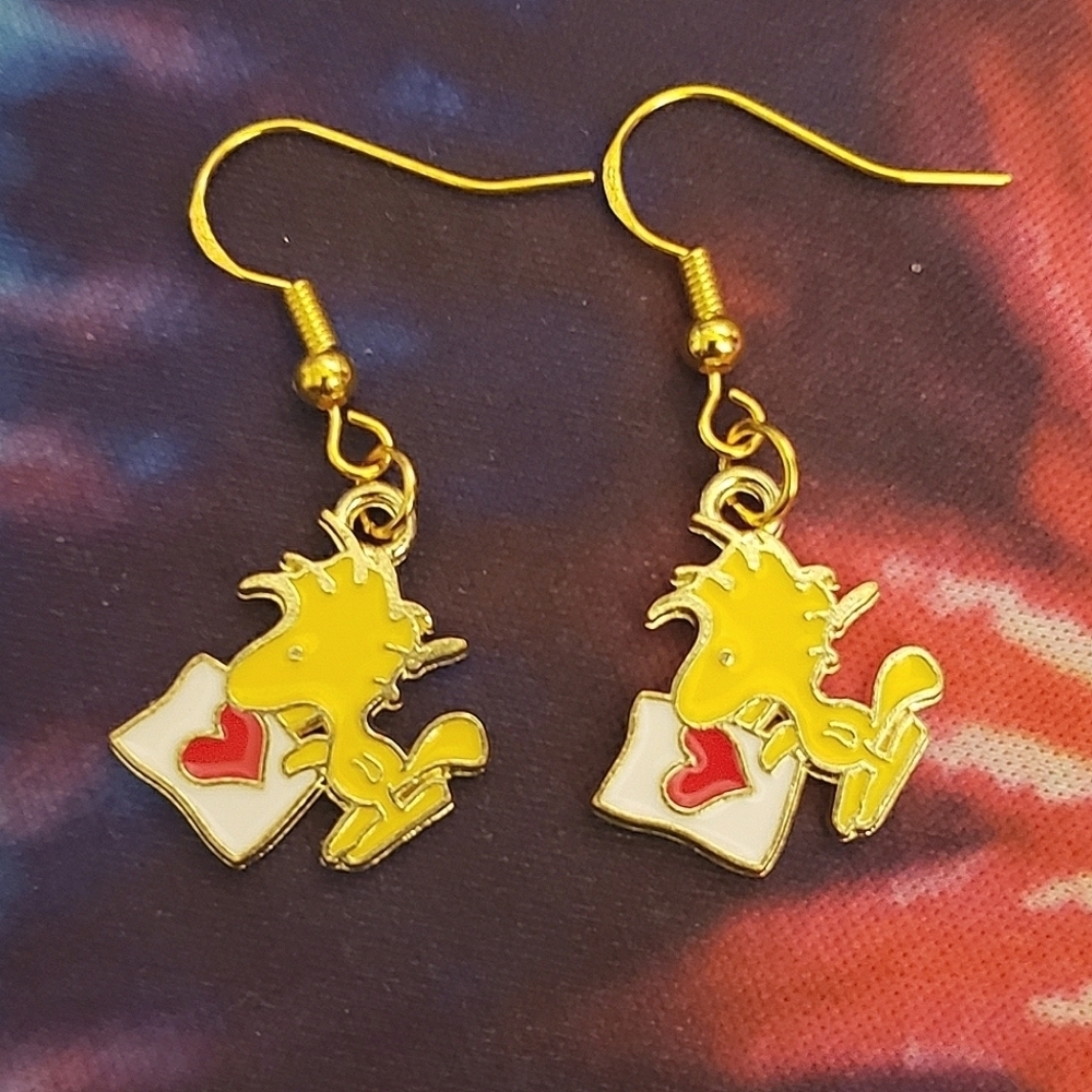 Handmade Small Peanuts Woodstock Earrings
